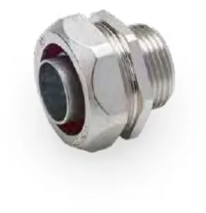 Metal fittings — Fixed male in nickel plated brass 6014