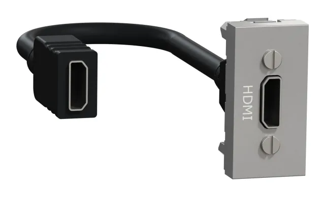 Prise HDMI New Unica NU343030 — aluminium