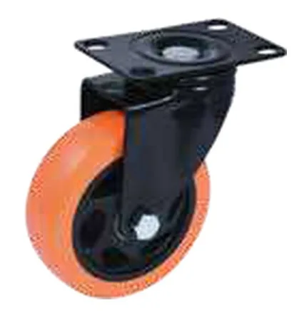 Swivel caster PU with screw mounting plate — 801300