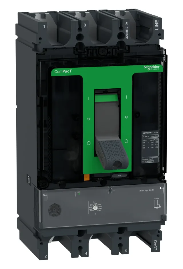 ComPacT NSX C40W31M320 circuit breaker — 3P, 320 A, MicroLogic 1.3 M