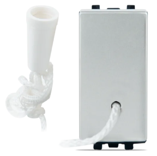 STIEL ALPHA 16A 250V pull-cord push-button silver