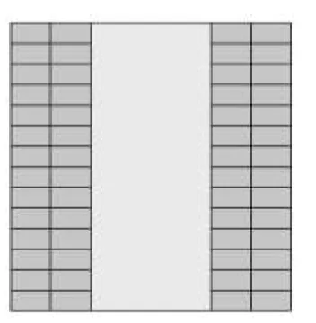 Schéma technique — Luminaire pour salle blanche SBLUX LED LO — 60 x 60 · 22 W · 4000 K · 2 modules LED