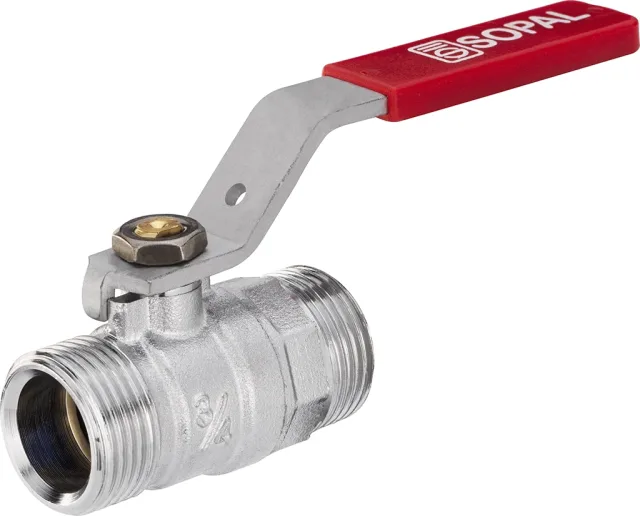 SOPAL — Male-male ball valve with lever — 01CUA03
