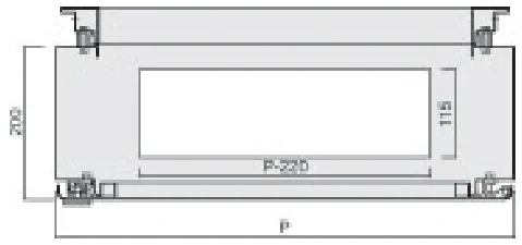 Enclosure accessories — Cable compartment with side access for CQE cabinet
