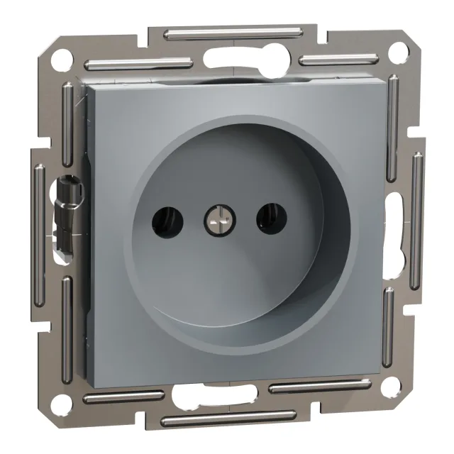 Asfora EPH3000162 unearthed socket outlet — steel