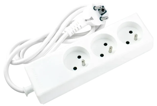 STIEL power strip white – 3 sockets
