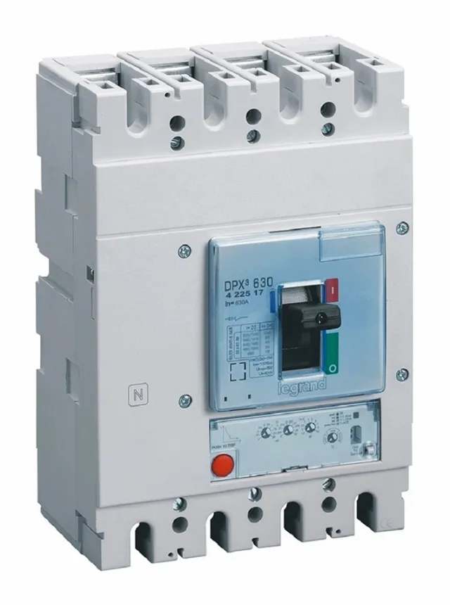 Legrand DPX³ 630 electronic S1 moulded-case circuit breaker — 630A, 4 poles, 50kA Icu at 400V, IP30 — 422517