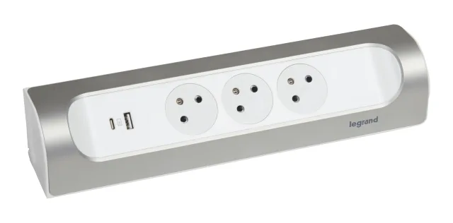 Legrand power strip — IP20, Aluminium — 049409