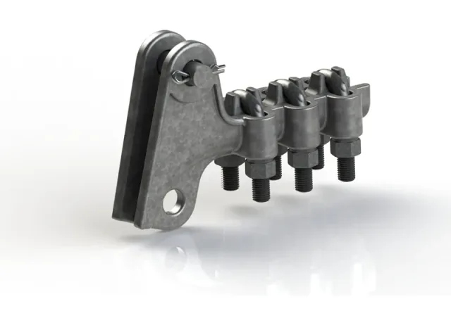 MV strain clamp for bare conductors PA-A148