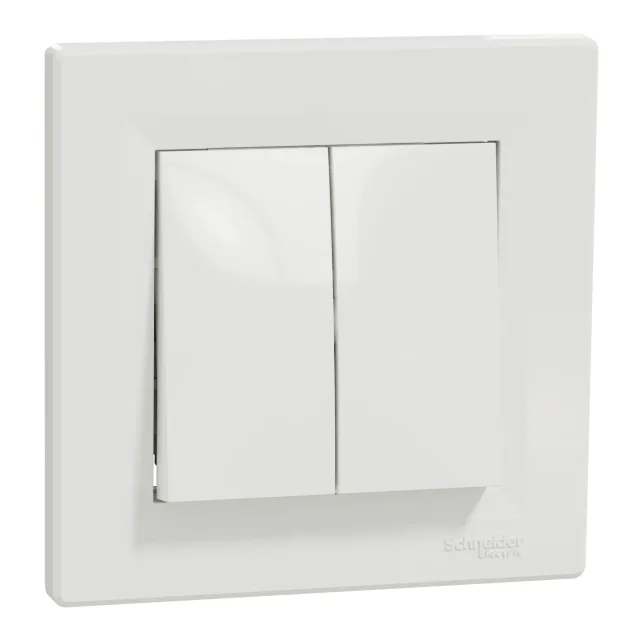 Asfora EPH0300121 double one-way switch — white