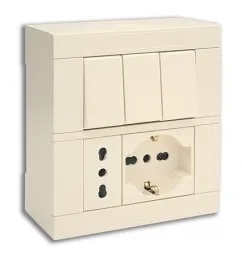 Surface mounting box 3+3 modules S45 ivory — SOMEF 45Q06