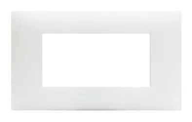 Plate YOUNG 44 rectangular white chalk 4 modules — SOMEF 44PJ04GSO