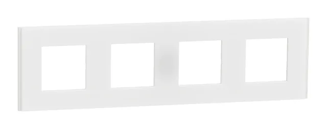 Plaque de finition New Unica NU600879 — blanc translucide