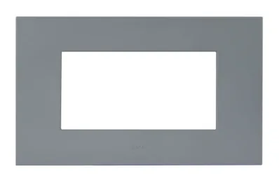 Plate SMART EASY 44 rectangular grey matt 4 modules — SOMEF 44PSME4GO