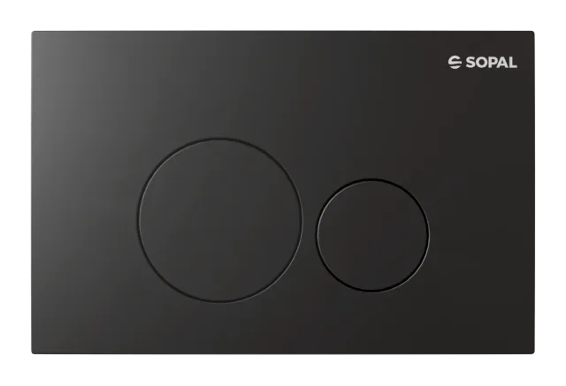 SOPAL — Flush plate with round buttons matt black — 61CJA91