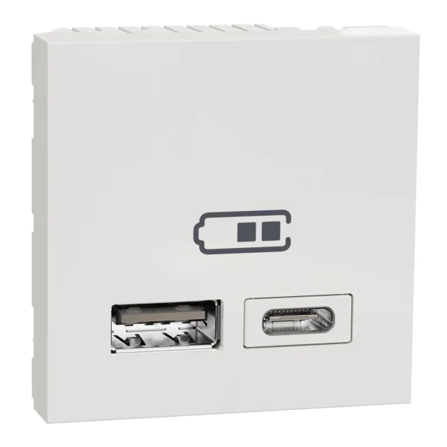 New Unica NU301818 usb charger — white