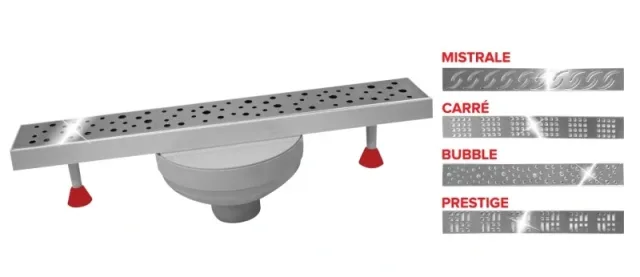 Shower channel drain stainless steel - Slim vertical outlet 40 cm EJIM JSB1146