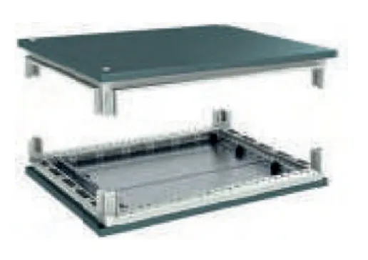 CQE modular enclosure — roof and base for cabinet