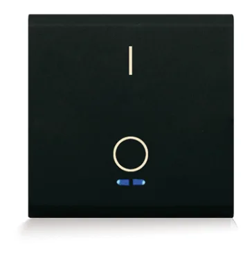 Double-pole switch 250 V – 16 A with integrated indicator 2 modules NERA 43 — SOMEF 432010/2V