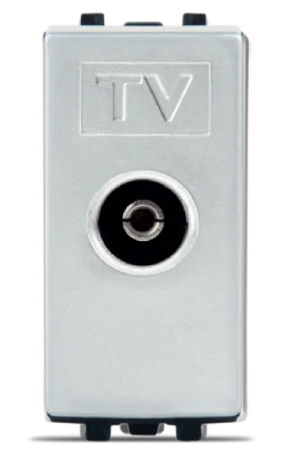 STIEL ALPHA Ø9.52mm TV socket silver