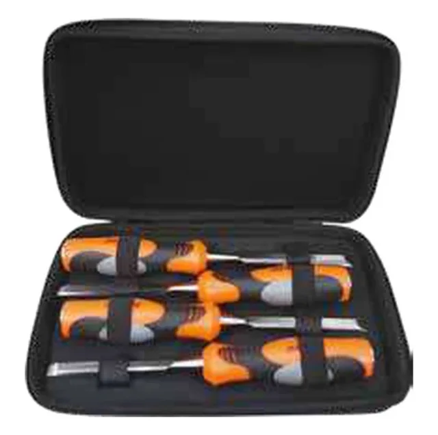 Set of 4 wood chisels, with dual-material handle — 790000