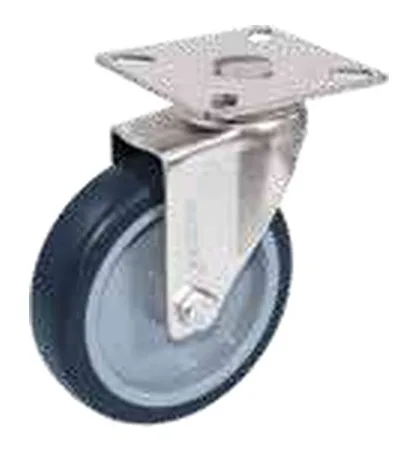 Swivel caster TPR with screw mounting plate — 801300
