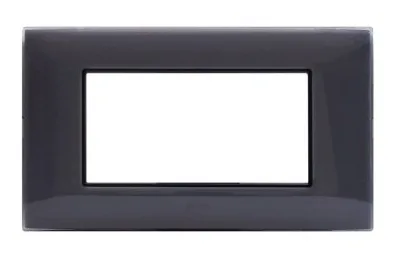Plate YOUNG 44 rectangular grey ash 4 modules — SOMEF 44PJ04CNR-GRIS CENDRE