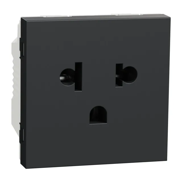 New Unica NU304154 euro-american socket — anthracite