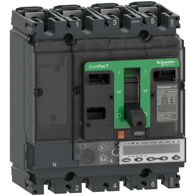 ComPacT NSX C10V36M050 circuit breaker — 3P, 50 A, MicroLogic 6.2 E-M