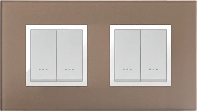 STIEL ALPHA Prestige 4-module square bronze glass cover plate
