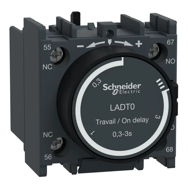 TeSys Deca LADT0 time delay auxiliary block — 0.3 to 3 s, on-delay