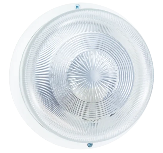 STIEL round glass bulkhead light 75W – E27 – without guard