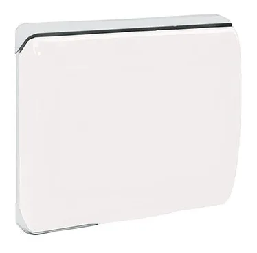 Plaque etanche encastree carree 1 module S45 couvercle rigide blanc — SOMEF 45SPQ01BB