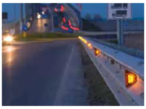 One-way LEDs indicators for guard-rail and new jersey — lsg series – cc power supply