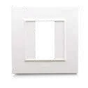 BELLA 43 square 1-module plate, white — SOMEF 43P31B