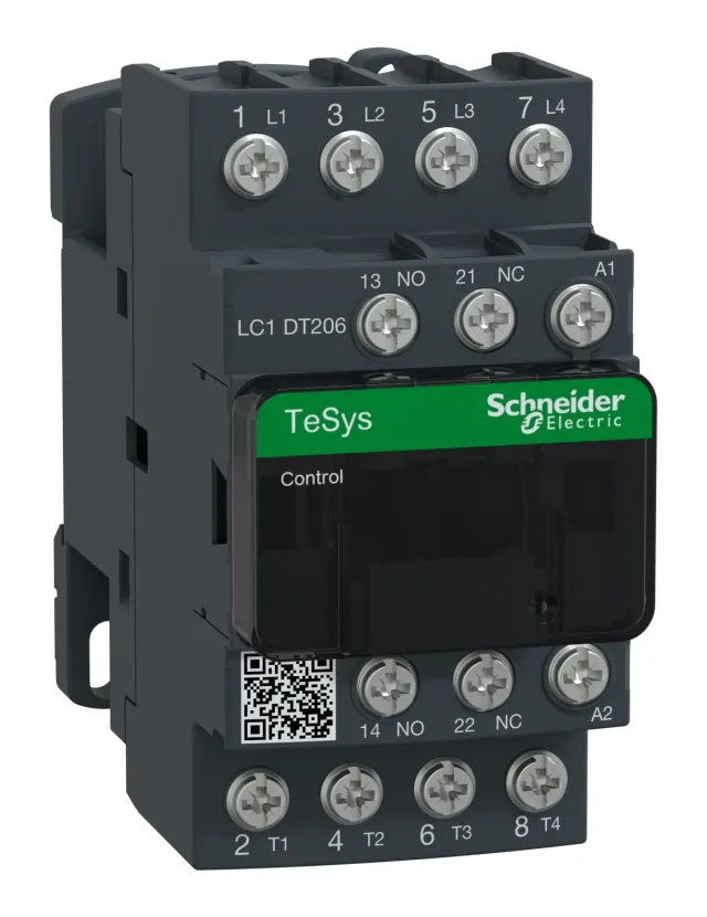 Contacteur TeSys Deca LC1DT206M7 — 4P, 20 A AC-1, commande 220 V CA, 50/60 Hz