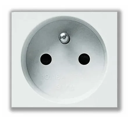 French socket 2P+T 16 A with safety white — SOMEF 45B92TSM