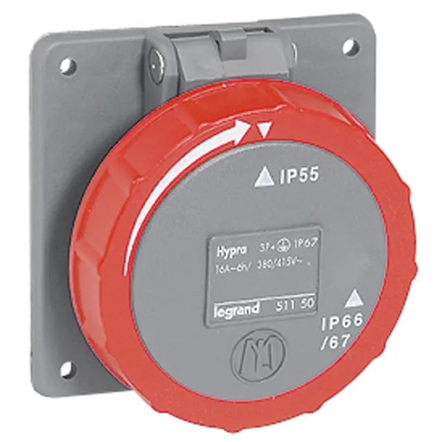 Legrand Hypra socket outlet — 4 poles, IP67 — 051150