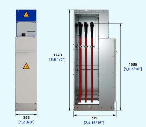 Ormazabal cgmcosmos-rc — Medium-voltage (MV) switchgear cubicle — Cable riser
