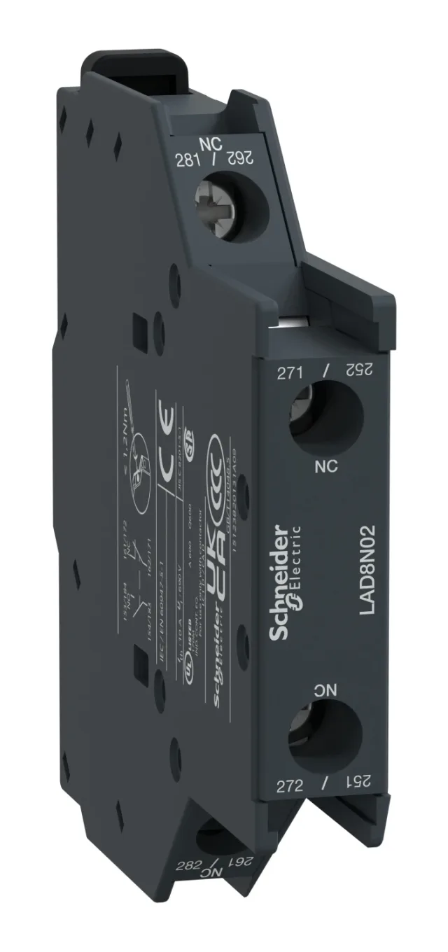 Bloc auxiliaire TeSys Deca LAD8N02 — 0 NO + 2 NF