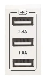 Triple USB charger 3.4 A white — SOMEF 45B84USB