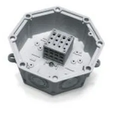 Plastic material octagonal junction boxes – upm series — versions equipped with 4 core multiple terminal strip