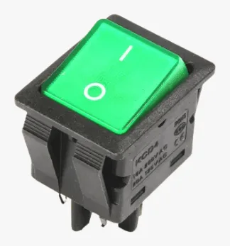 Large green rocker switch – 20 A 250 VAC