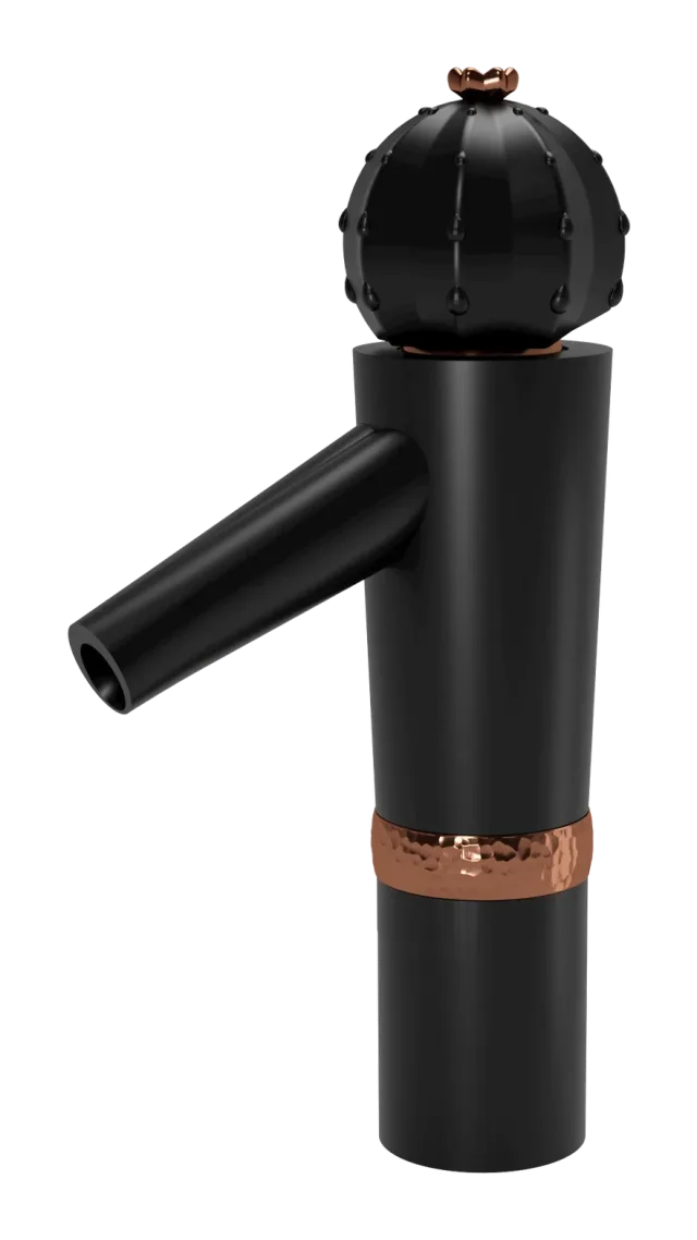 Extended basin mixer matt black / rose gold Cactus — SOPAL 06HGAAE