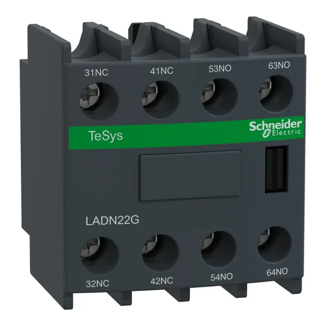TeSys Deca LADN22G auxiliary contact block — 2 NO + 2 NC