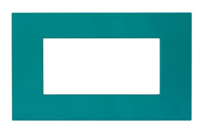 Plaque SMART EASY 44 rectangulaire turquoise mat 4 modules — SOMEF 44PSME4OTN