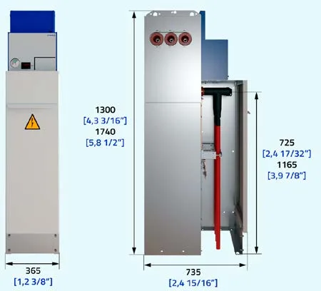 Ormazabal cgmcosmos-rb — Medium-voltage (MV) switchgear cubicle — Busbar riser