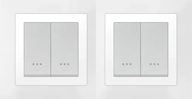 STIEL ALPHA Quadro 4-module square snow white cover plate with chrome trim