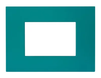Plate SMART EASY 44 rectangular turquoise matt 3 modules — SOMEF 44PSME3OTN