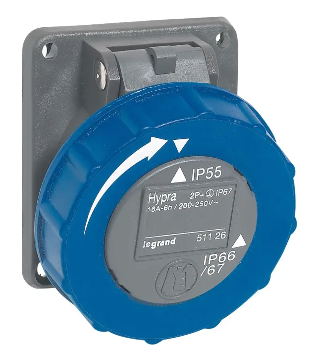 Legrand Hypra socket outlet — 3 poles, IP67 — 051126